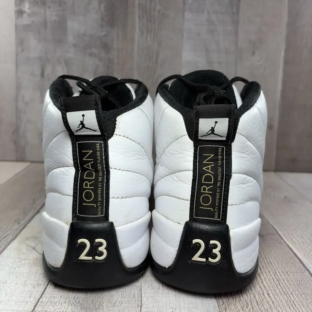 Air Jordan 12 Retro Royalty Taxi Men's Size 9.5 Sneakers Basketball White Black